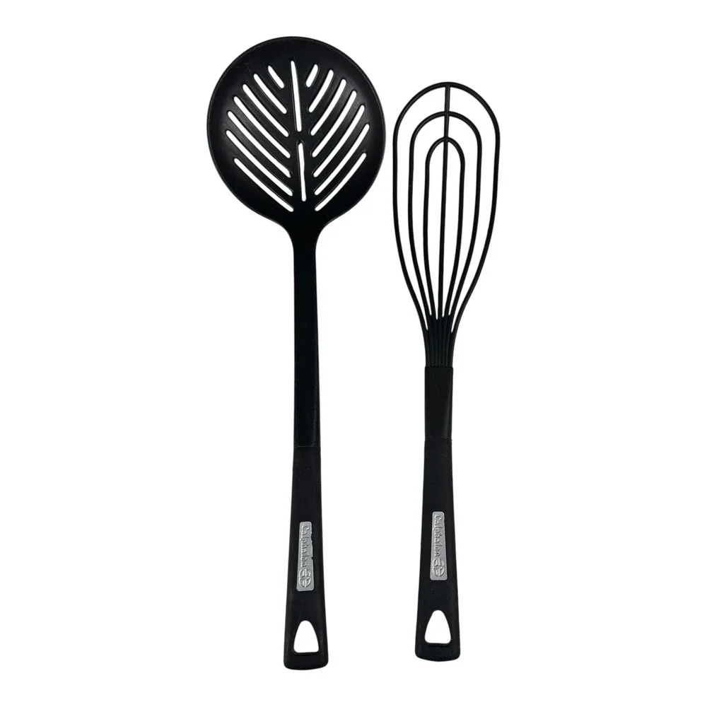 Calphalon Black Nylon Slotted Spoon and Whisk Kitchen Utensil Set‎ 2 Piece A72Q